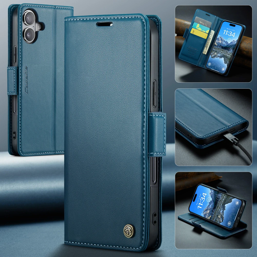 Puzdro na iPhone 17 CASEME Smooth modré