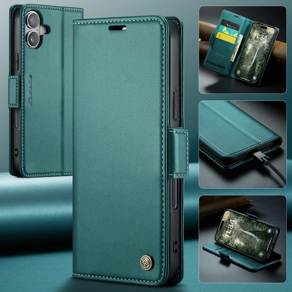 Puzdro na iPhone 17 CASEME Smooth zelené
