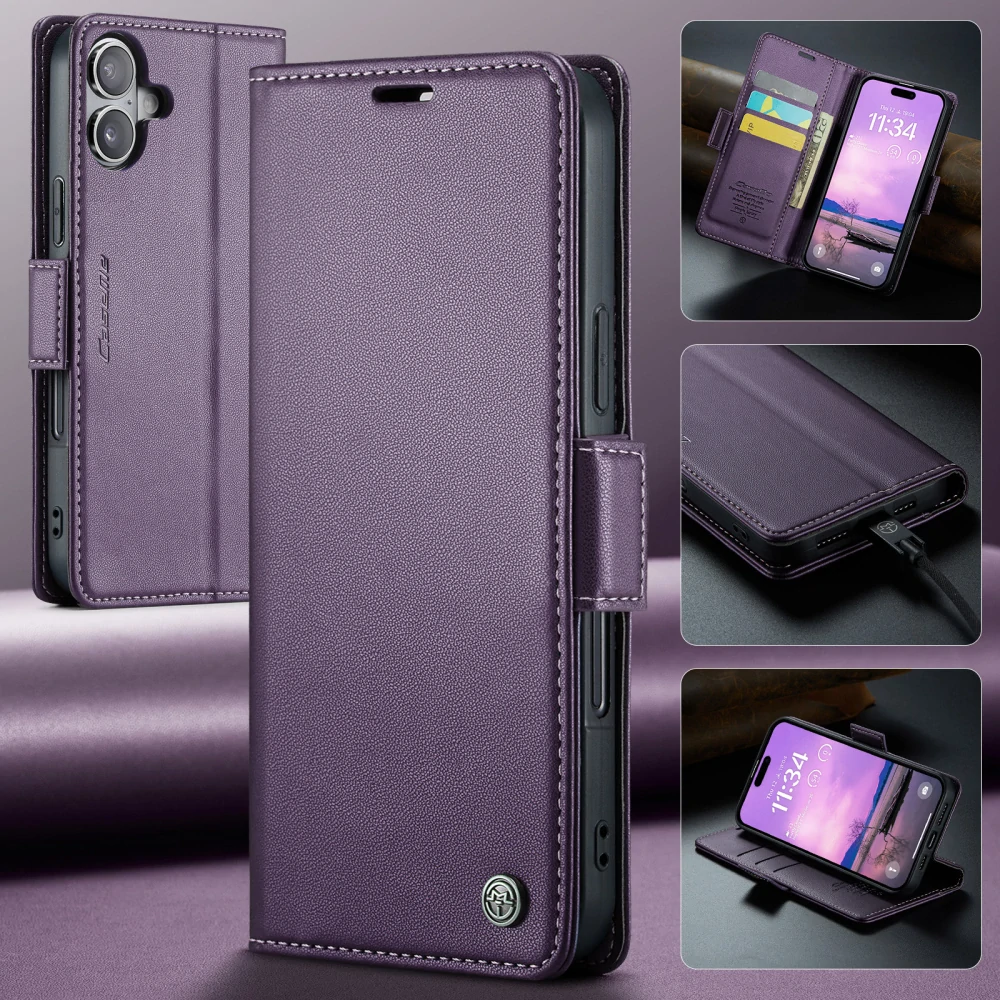 Puzdro na iPhone 17 CASEME Smooth fialové