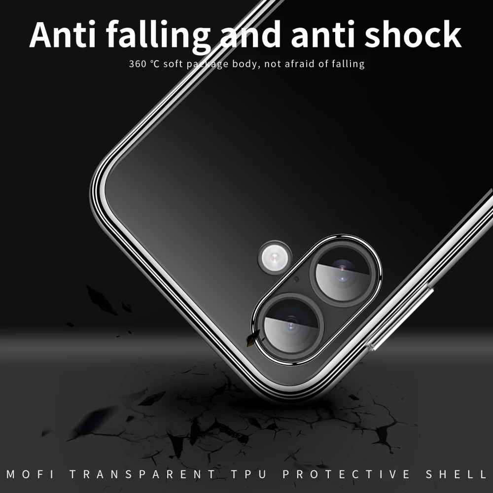 Kryt na iPhone 17 gumový MOFI číry