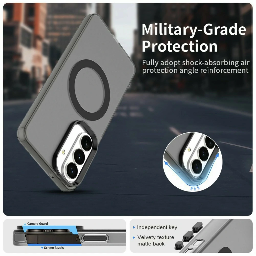 Kryt na Samsung Galaxy S26 gumový Magnetic (podpora MagSafe) čierny