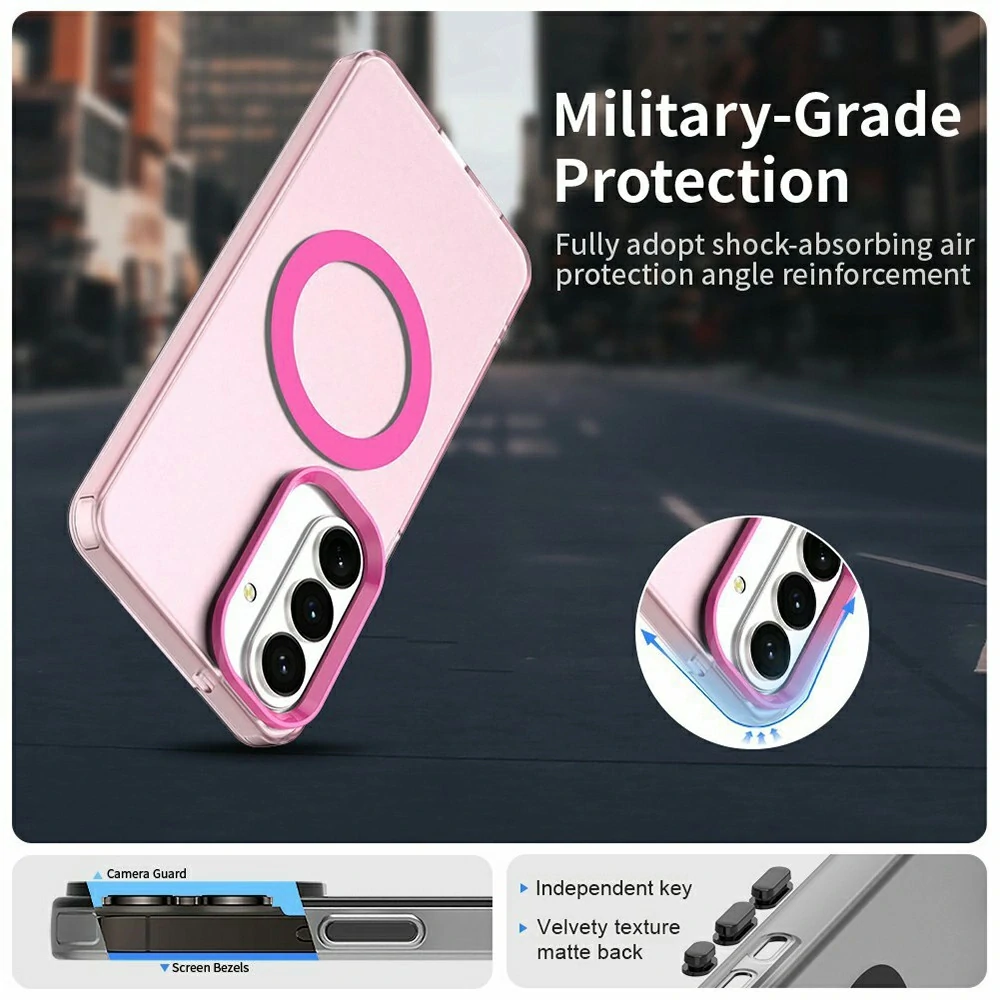 Kryt na Samsung Galaxy S26 gumový Magnetic (podpora MagSafe) ružový