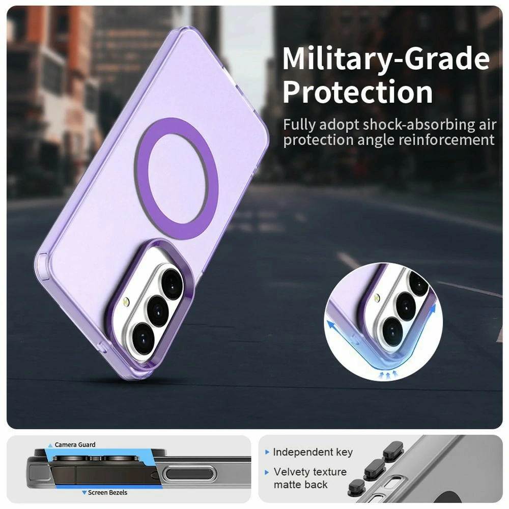 Kryt na Samsung Galaxy S26 gumový Magnetic (podpora MagSafe) fialový