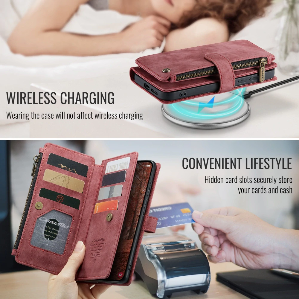 Puzdro na Samsung Galaxy S26 CASEME Deluxe červené