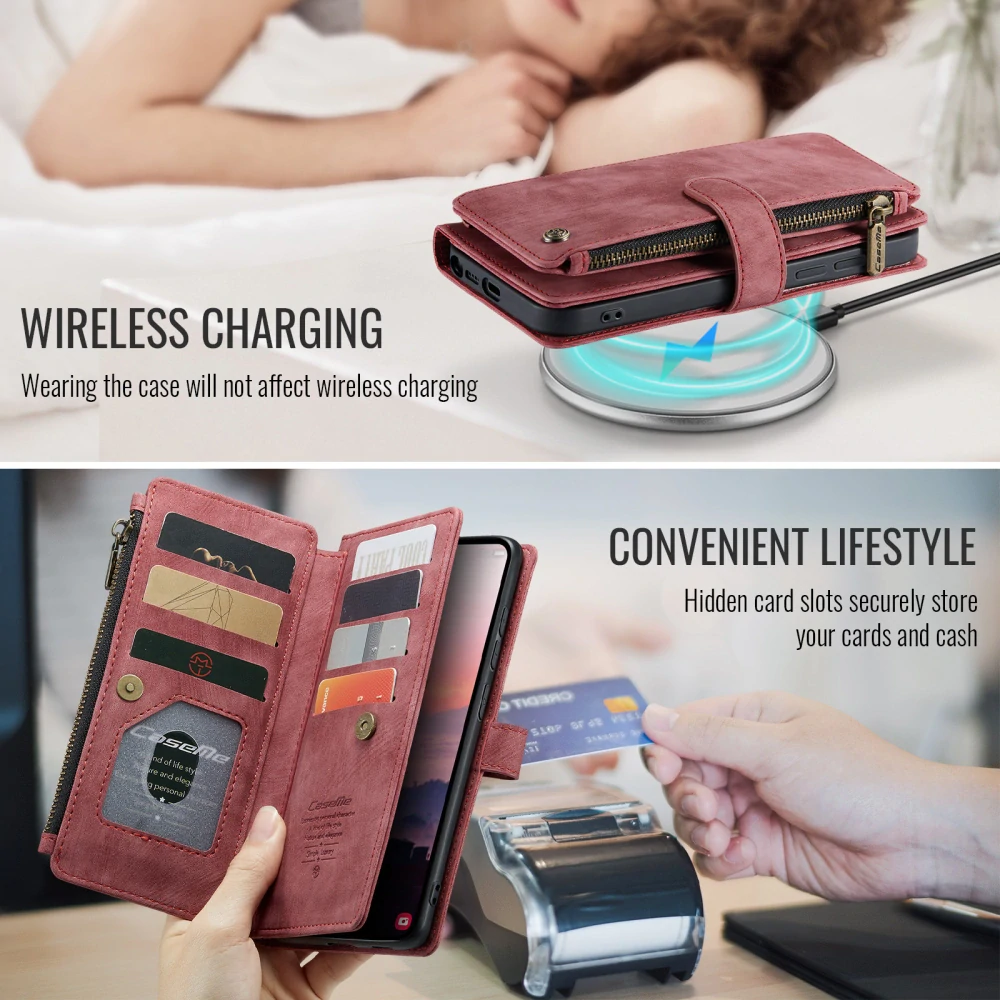 Puzdro na Samsung Galaxy S26 Ultra CASEME Deluxe červené