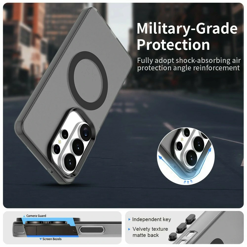 Kryt na Samsung Galaxy S26 Ultra gumový Magnetic (podpora MagSafe) čierny