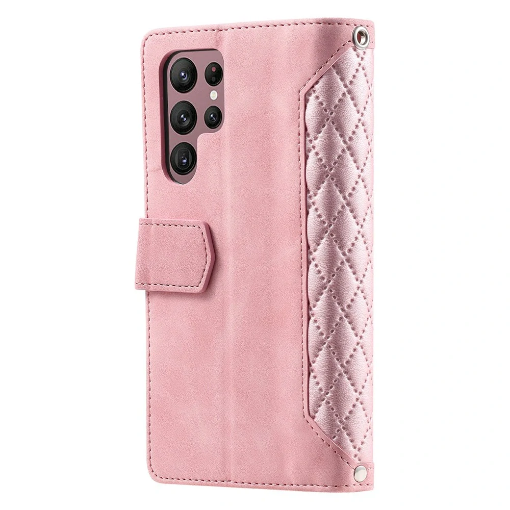 Puzdro na Samsung Galaxy S26 Ultra Luxury Double Layer ružové