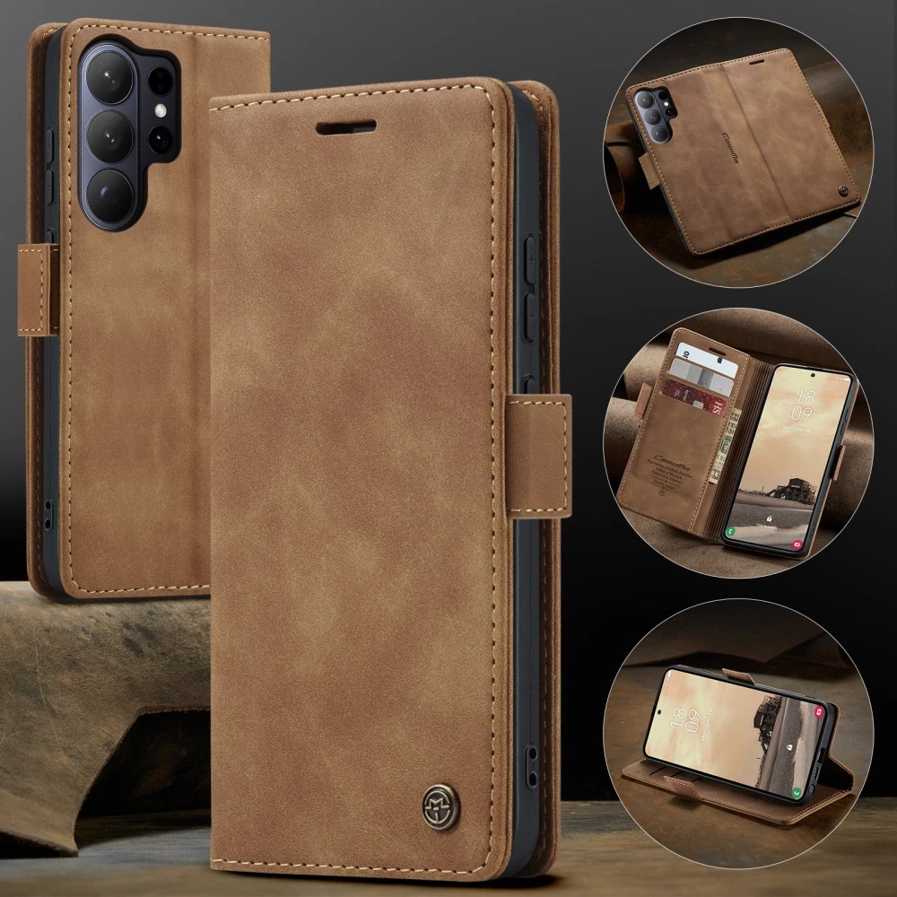 Puzdro na Samsung Galaxy S26 Ultra CASEME svetlo hnedé