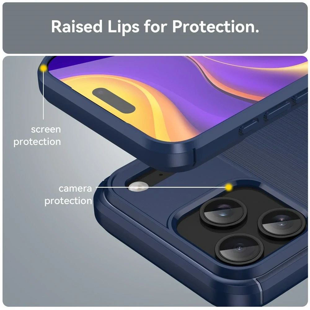 Kryt na iPhone 17 Pro Max Carbon modrý