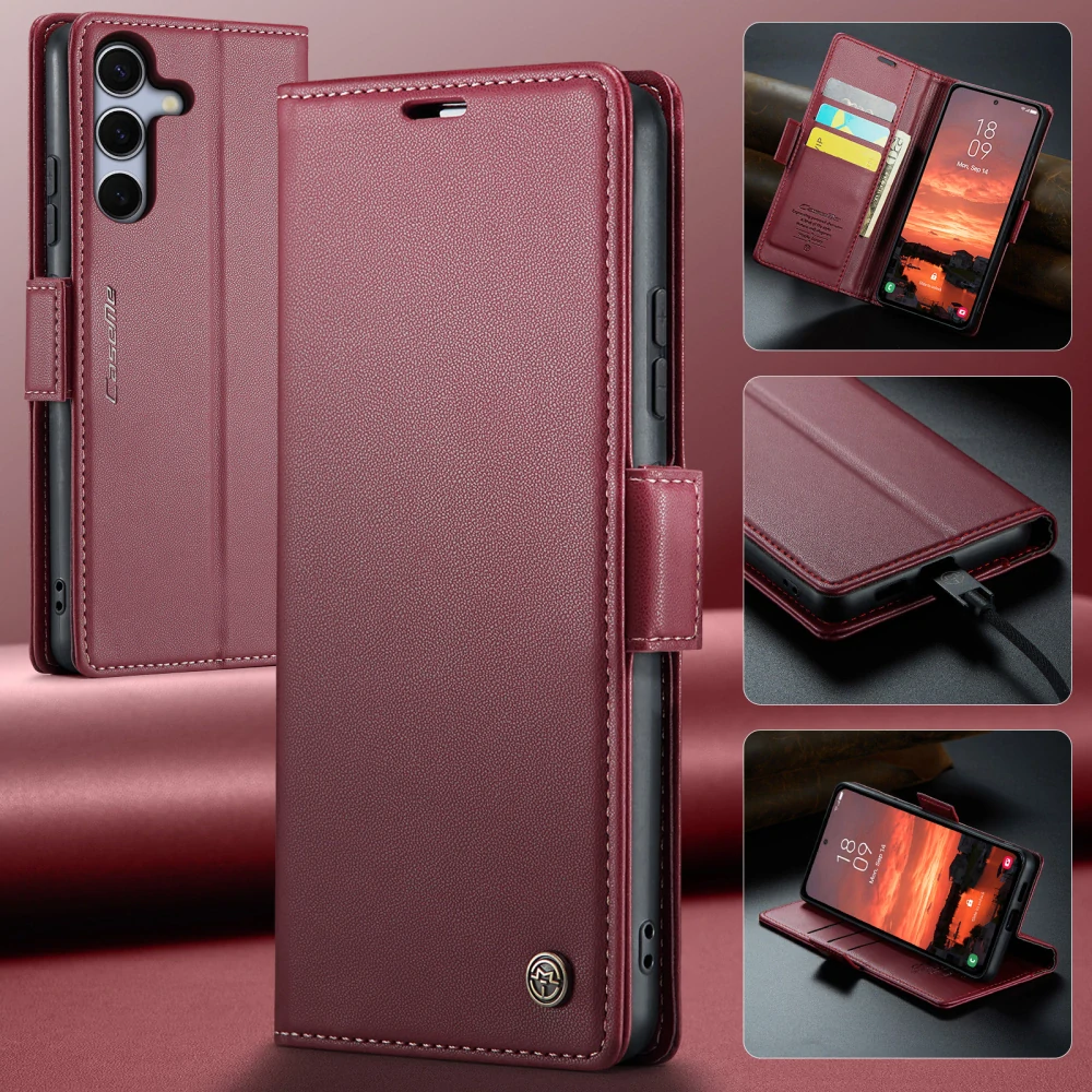 Puzdro na Samsung Galaxy S25 FE CASEME smooth červené