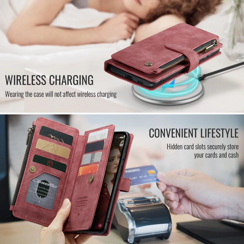Puzdro na Samsung Galaxy S25 FE CASEME Deluxe červené