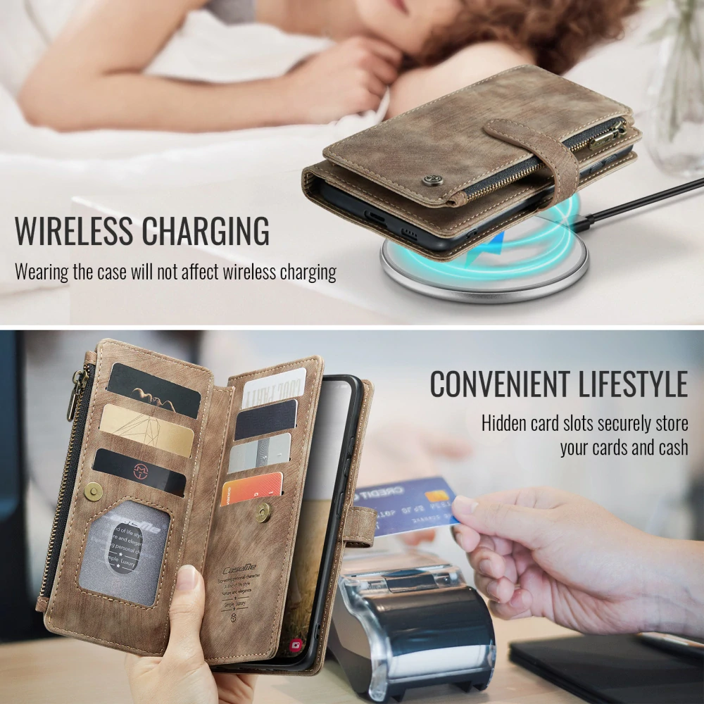 Puzdro na Samsung Galaxy S25 FE CASEME Deluxe hnedé