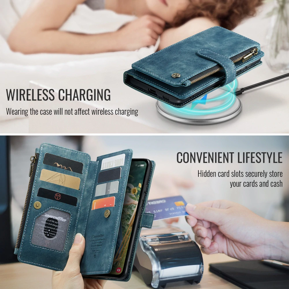 Puzdro na Samsung Galaxy S25 FE CASEME Deluxe modré