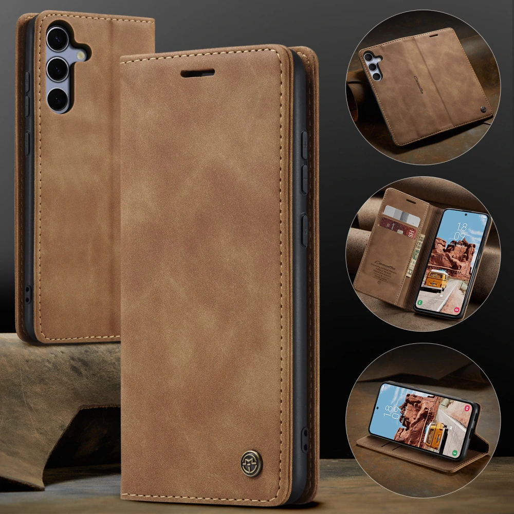 Puzdro na Samsung Galaxy S25 FE CASEME svetlo hnedé