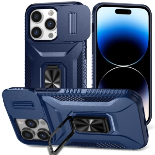 Kryt na iPhone 14 Pro odolný s krytom na fotoaparát modrý