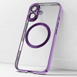 Kryt na iPhone 16 Plus gumový s podporou MagSafe fialový