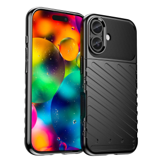 Kryt na iPhone 17 gumový Lines čierny