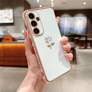 Kryt na Samsung Galaxy S25 Ruže biely