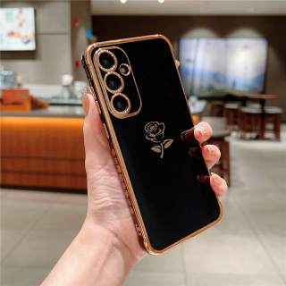 Kryt na Samsung Galaxy S25 Ruže čierny