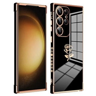 Kryt na Samsung Galaxy S25 Ultra ruža čierny