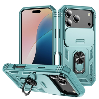 Kryt na iPhone 17 Pro odolný s krytkou na fotoaparát svetlomodrý