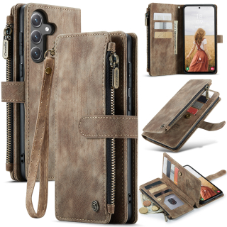 Puzdro na Samsung Galaxy S25 FE CASEME Deluxe hnedé